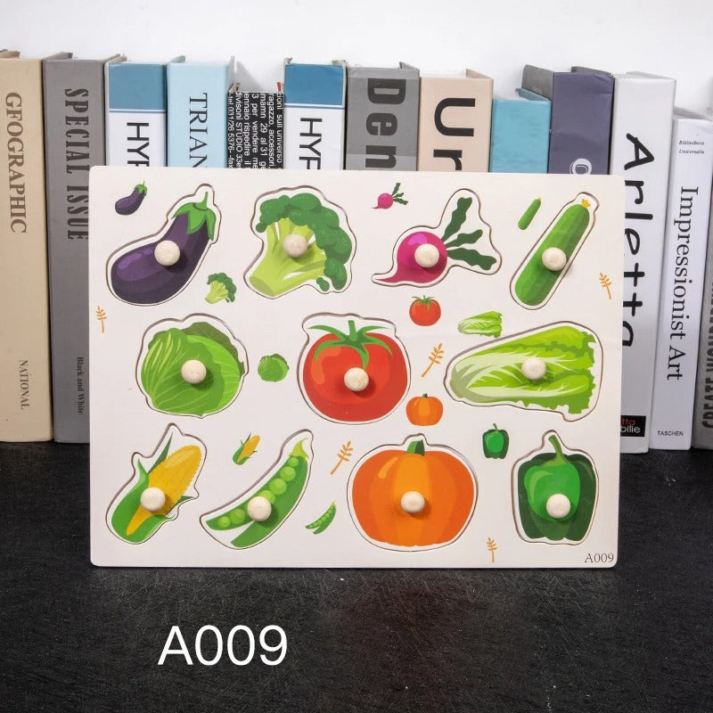 Toddler Wooden Peg 3D Puzzles