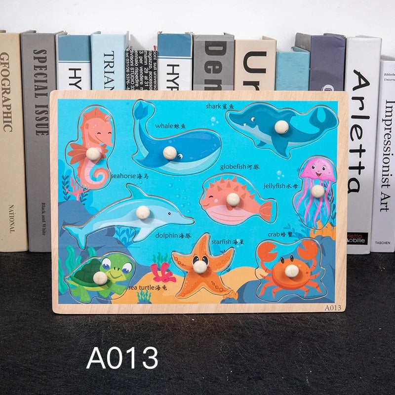 Toddler Wooden Peg 3D Puzzles