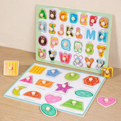 Toddler Wooden Peg 3D Puzzles